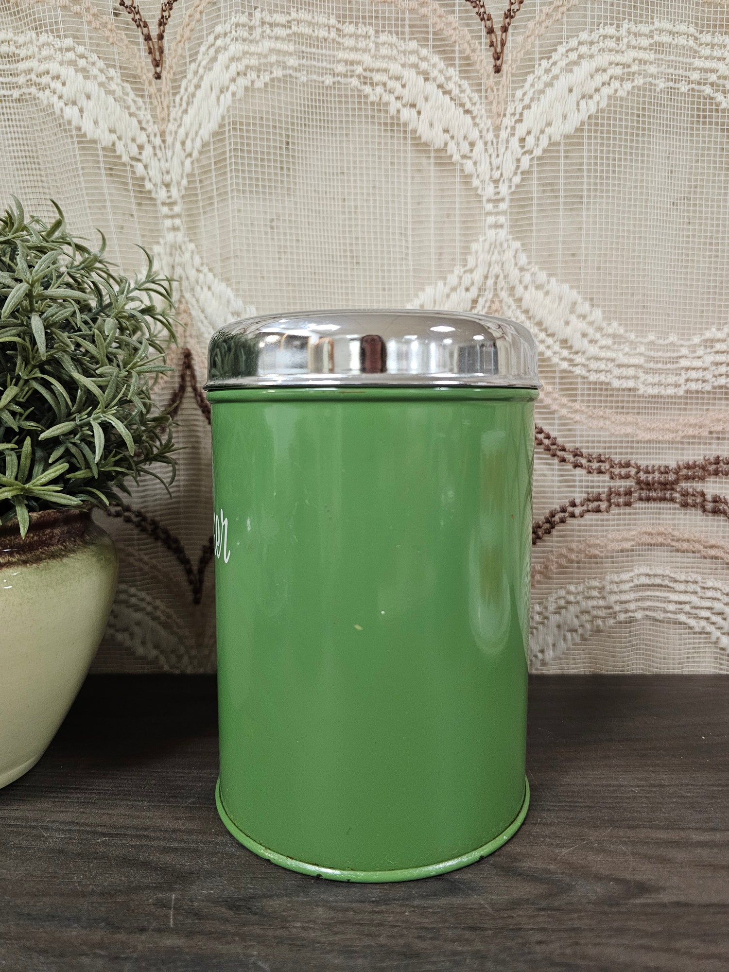 Brabantia suikerblik vintage resedagroen – jaren 70