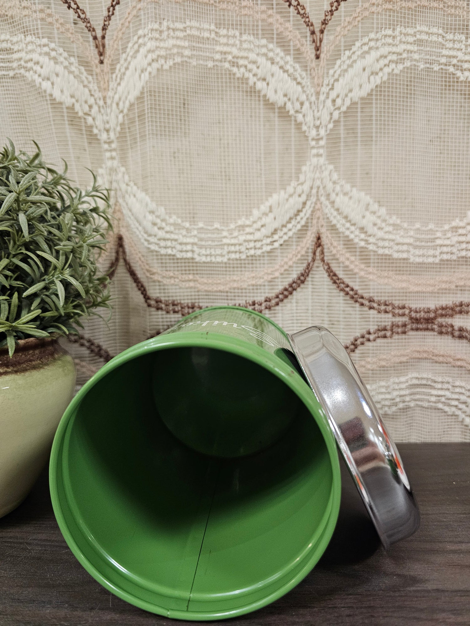 Brabantia suikerblik vintage resedagroen – jaren 70