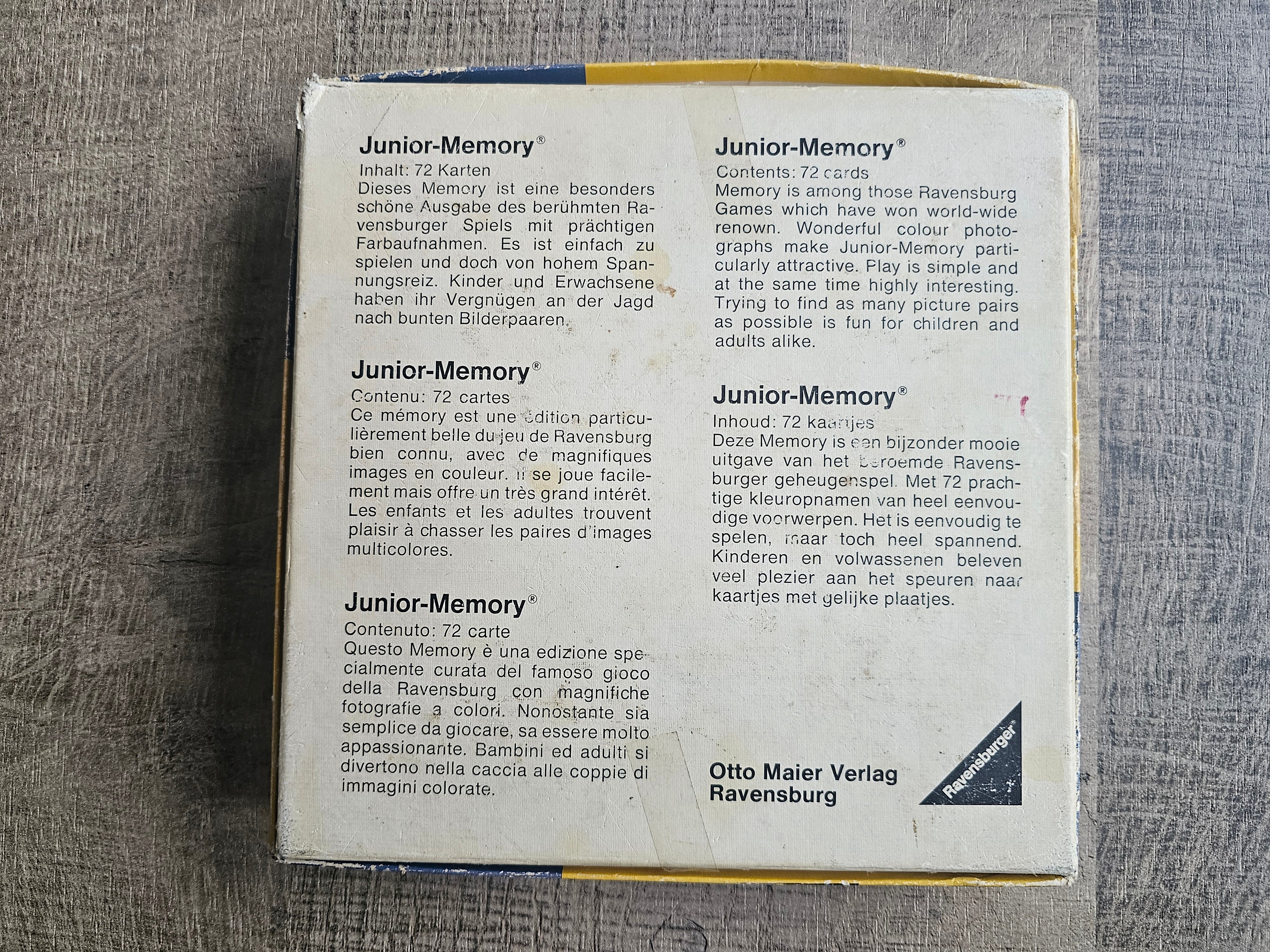 Ravensburger memory junior 1969