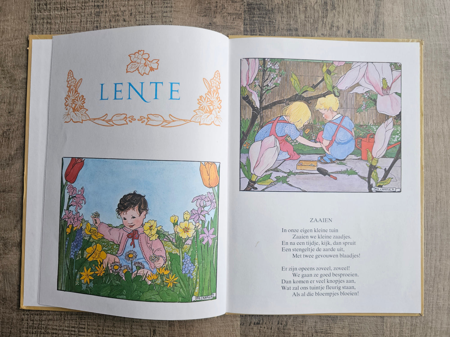 Vier jaargetijden vintage kinderboek   Rie Cramer