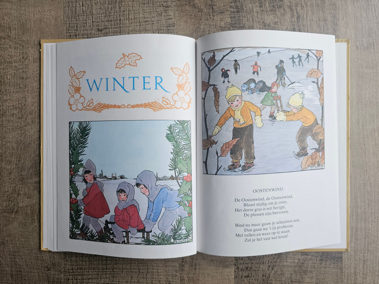 Vier jaargetijden vintage kinderboek   Rie Cramer