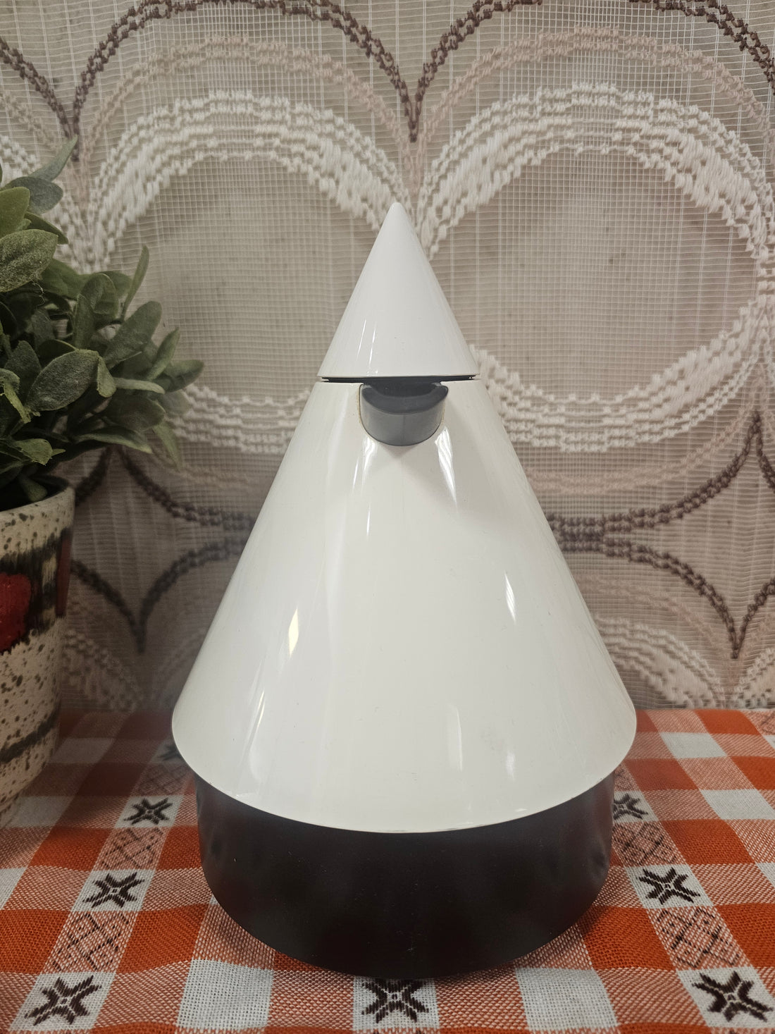 Vintage Emsa Rio Memphis style thermoskan zwart / wit