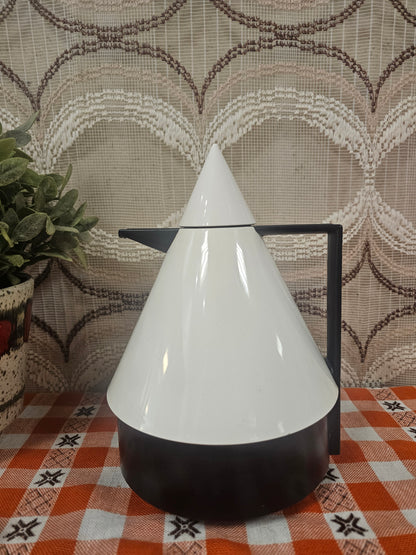 Vintage Emsa Rio Memphis style thermoskan zwart / wit