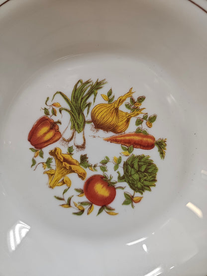 Arcopal diep bord met groenteprint wit glas 21,5 cm