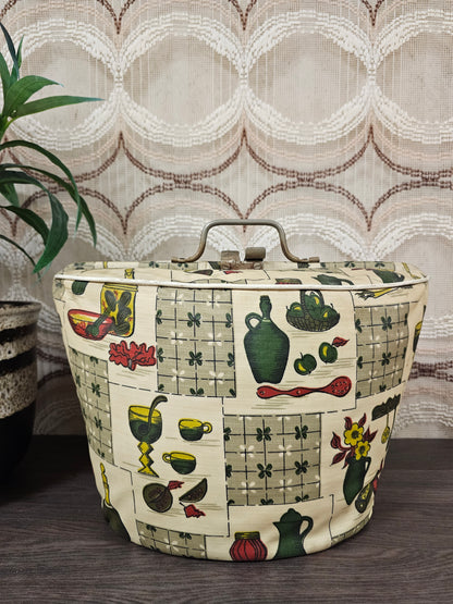 Vintage theebeurs met knip Douwe Egberts keukenprint