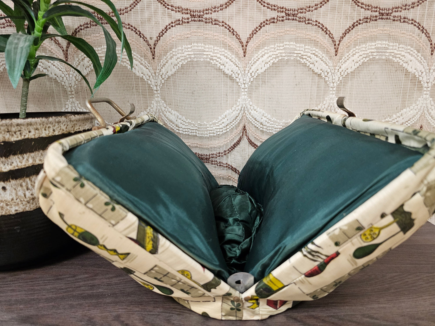 Vintage theebeurs met knip Douwe Egberts keukenprint