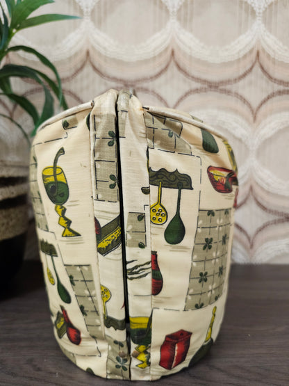 Vintage theebeurs met knip Douwe Egberts keukenprint