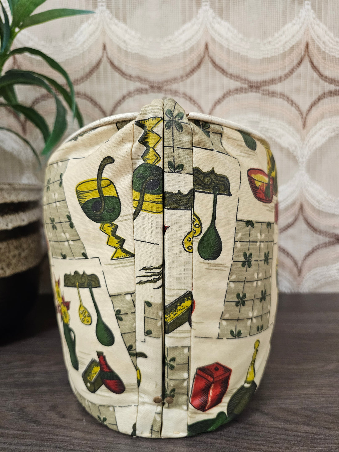 Vintage theebeurs met knip Douwe Egberts keukenprint