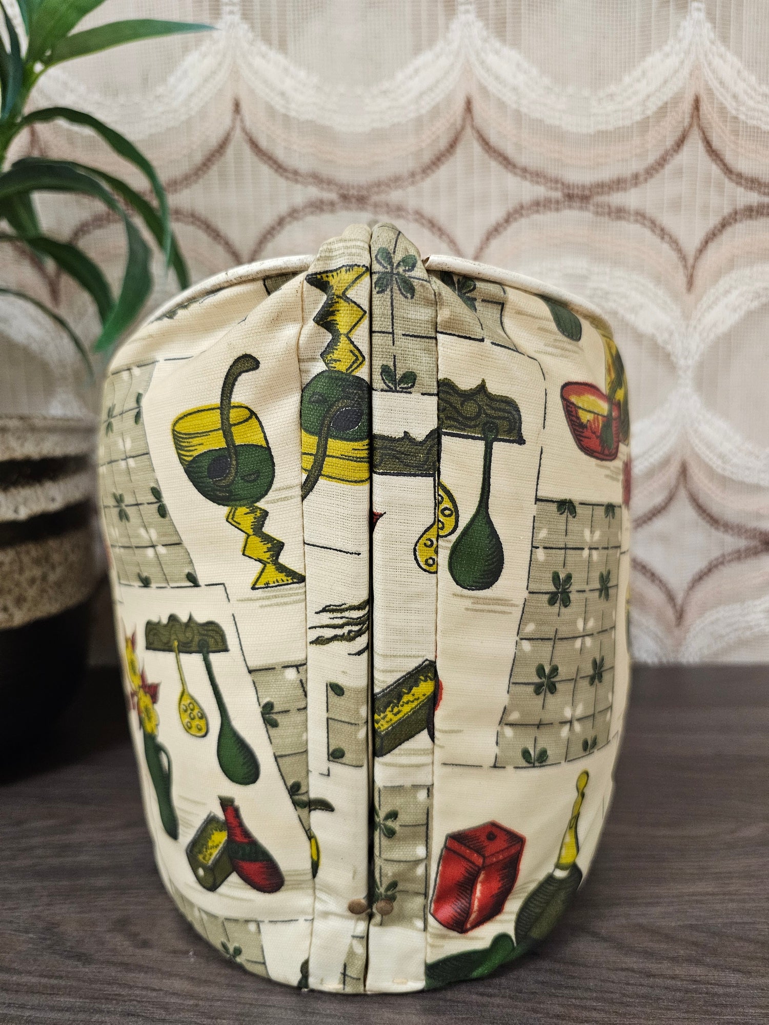 Vintage theebeurs met knip Douwe Egberts keukenprint