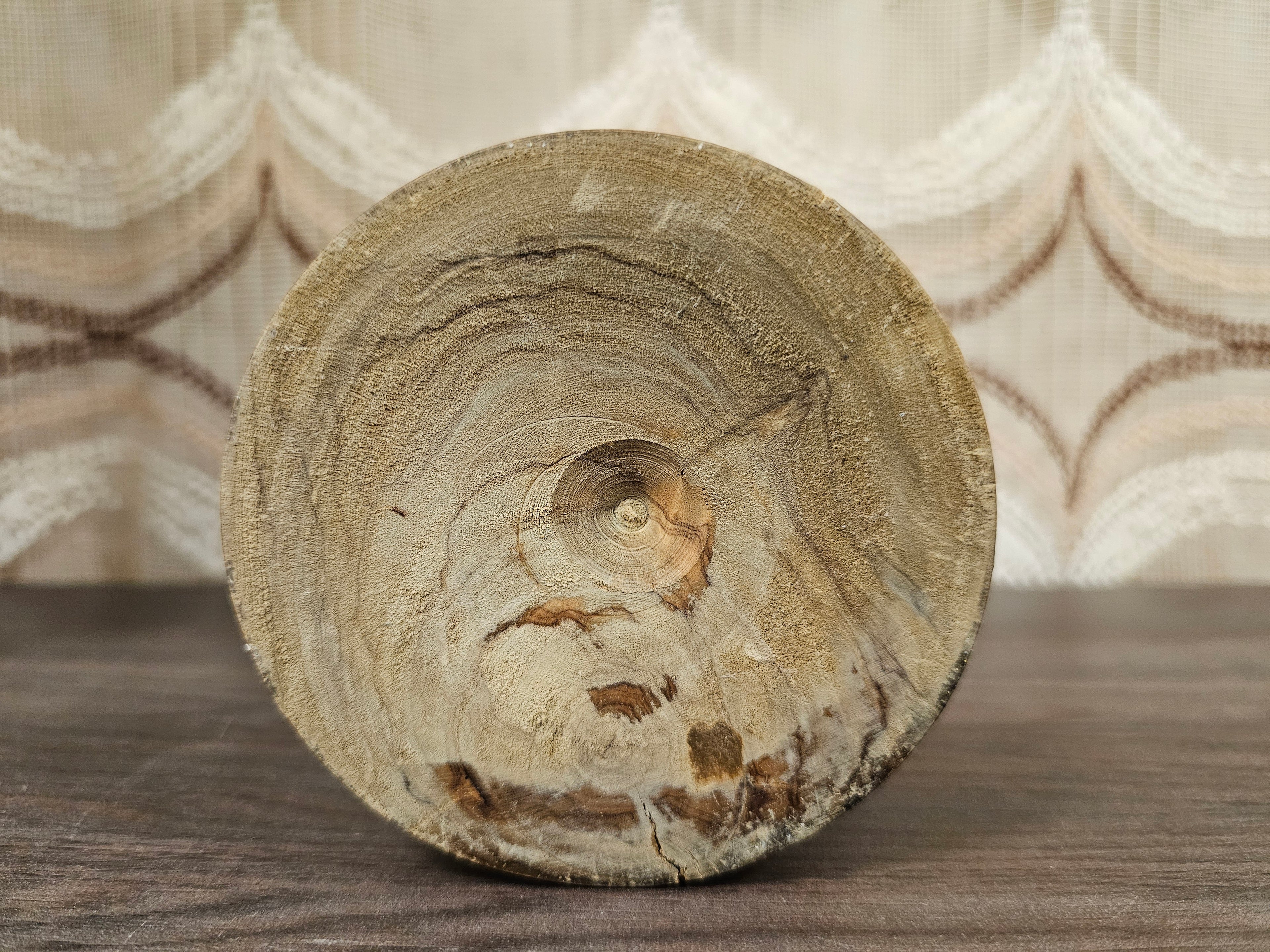Houten vaas vintage 23,5 cm