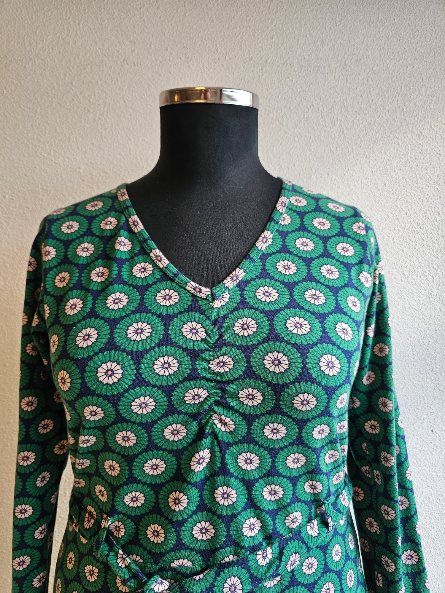 4 Funky Flavours jurk groene bloemen L