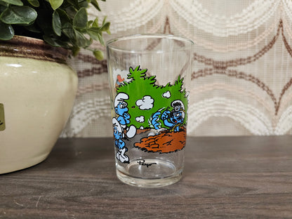 Smurfen glas Peyo 1994 met dynamiet-scène