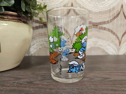 Smurfen glas Peyo 1994 met dynamiet-scène