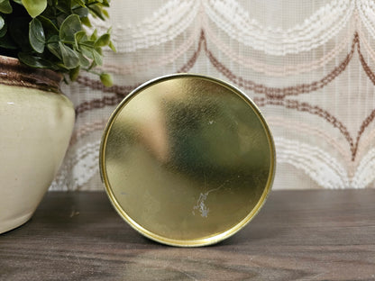 Rond vintage blik donkergroen Herfstmotief 9,5 cm