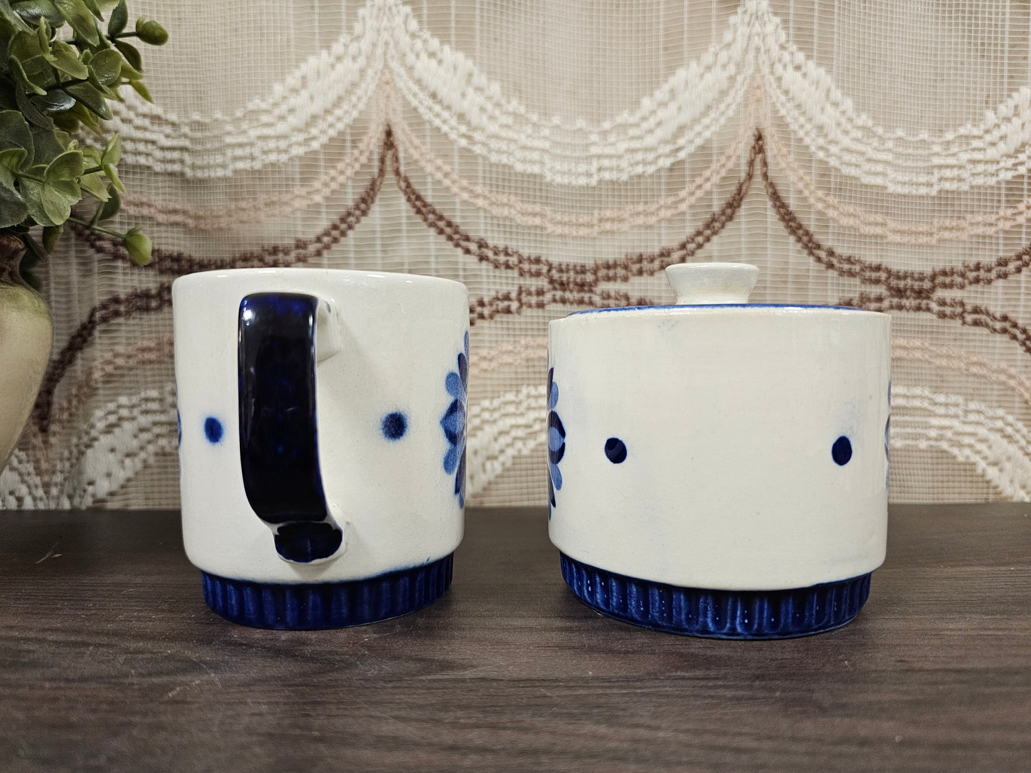 Villeroy &amp; Boch Delta roomstel blauw bloemmotief