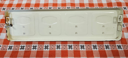 Vintage wit metalen handdoekenrek jaren ’60 – met haakjes en stang