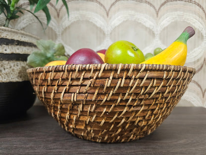 Birma rieten mand 31 cm rond