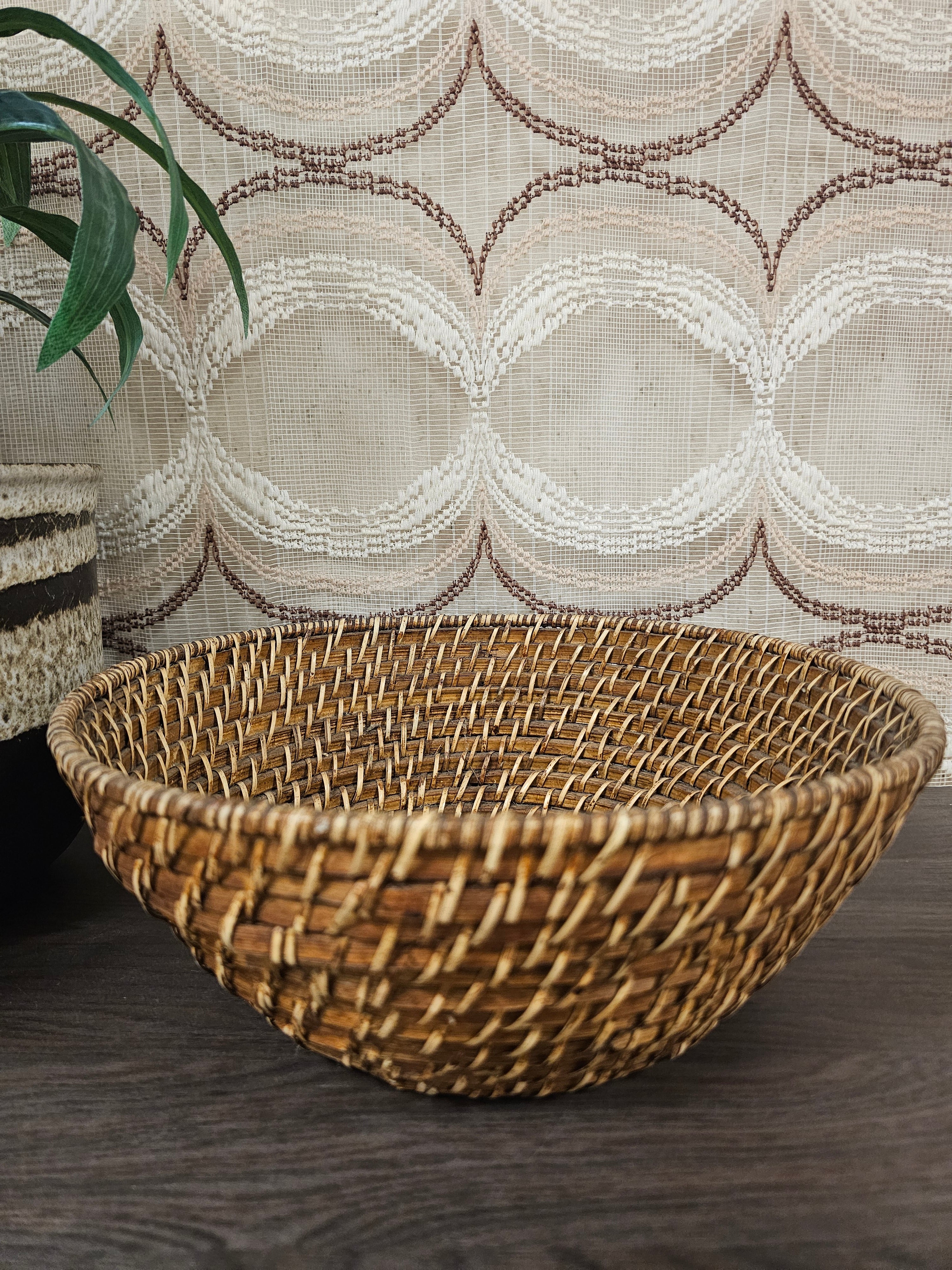 Birma rieten mand 31 cm rond