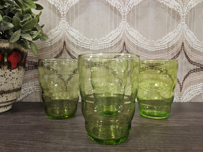 Ikea Skoja retro groene glazen set van 4