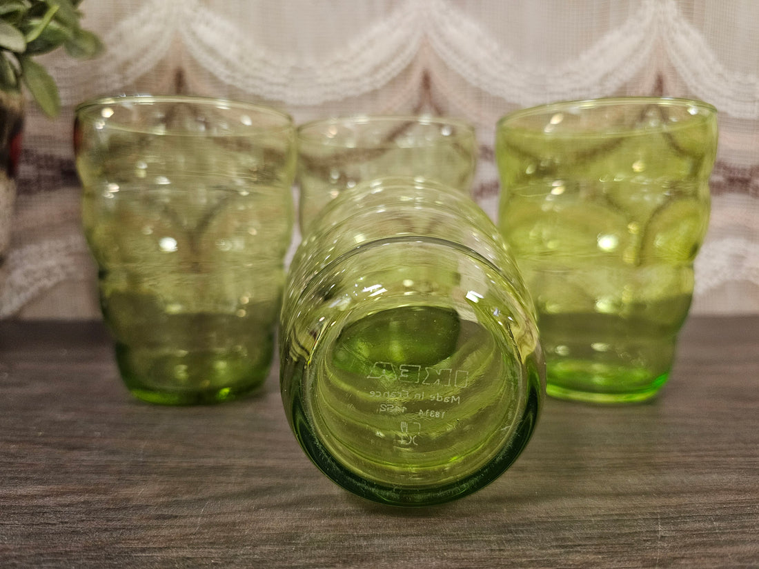 Ikea Skoja retro groene glazen set van 4