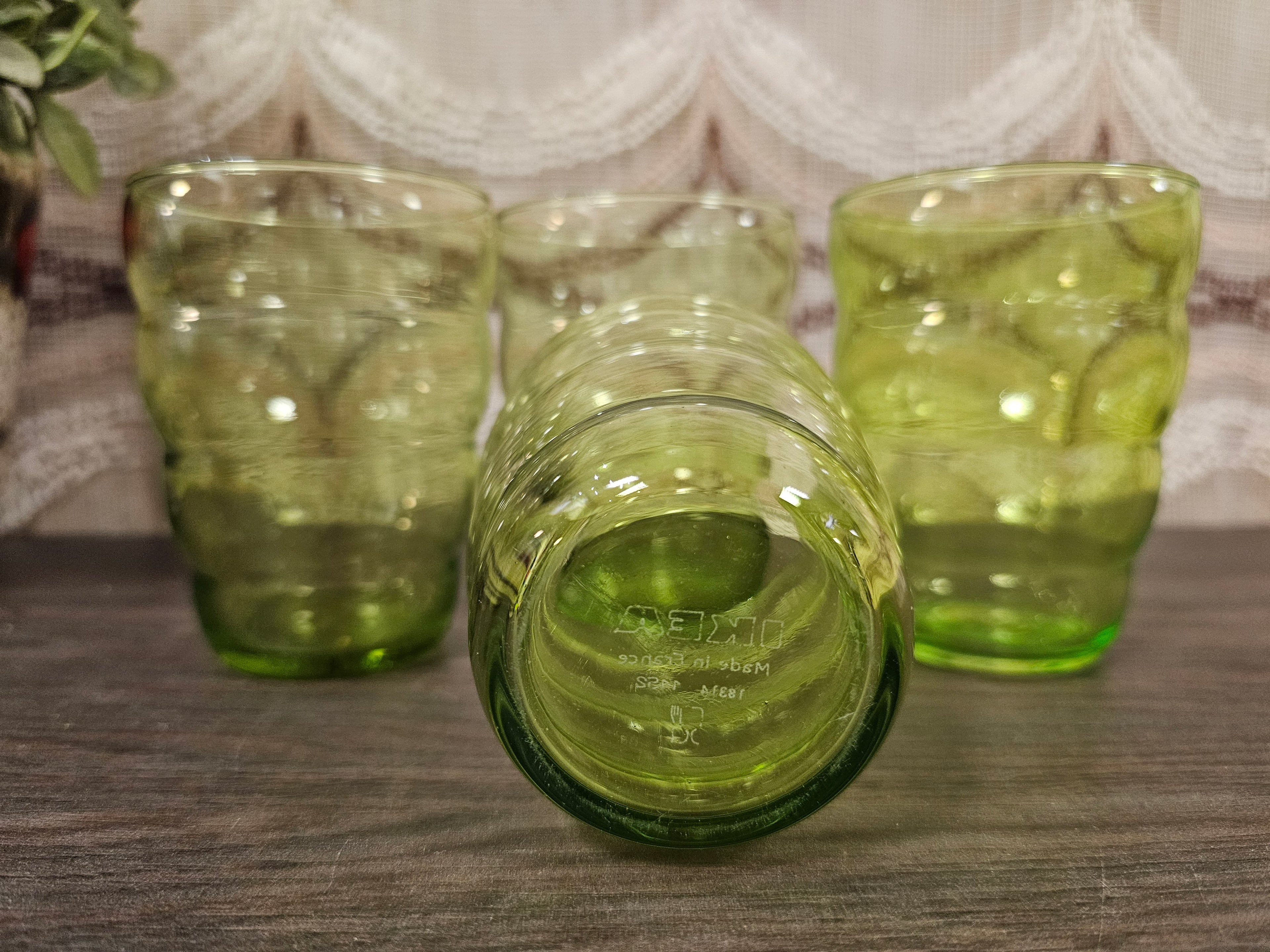 Ikea Skoja retro groene glazen set van 4