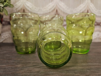 Ikea Skoja retro groene glazen set van 4