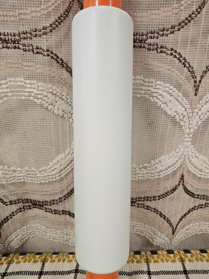 Tupperware deegroller wit | Oranje handvatten | Vulbaar met water | 46 cm