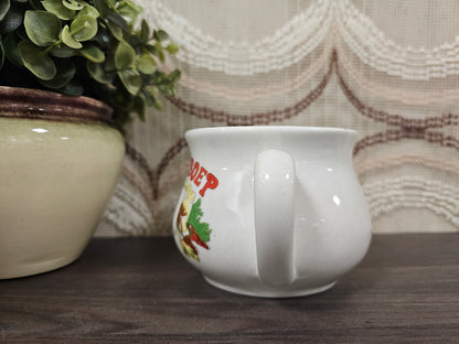 Vintage witte soepkom Tomatensoep