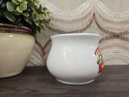 Vintage witte soepkom Tomatensoep