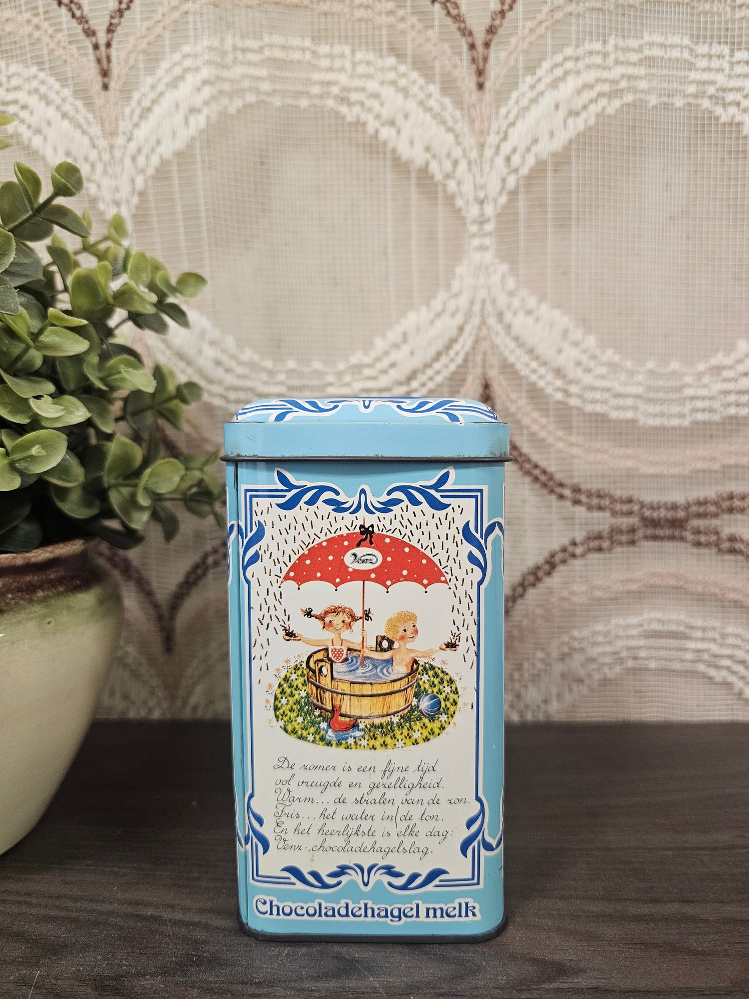 Venz melk hagelslag blik blauw met illustratie