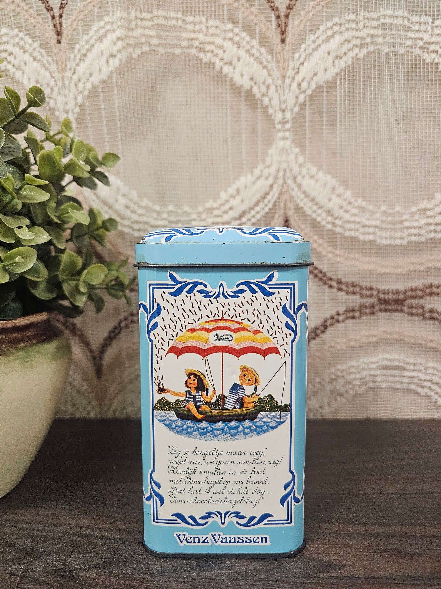 Venz melk hagelslag blik blauw met illustratie