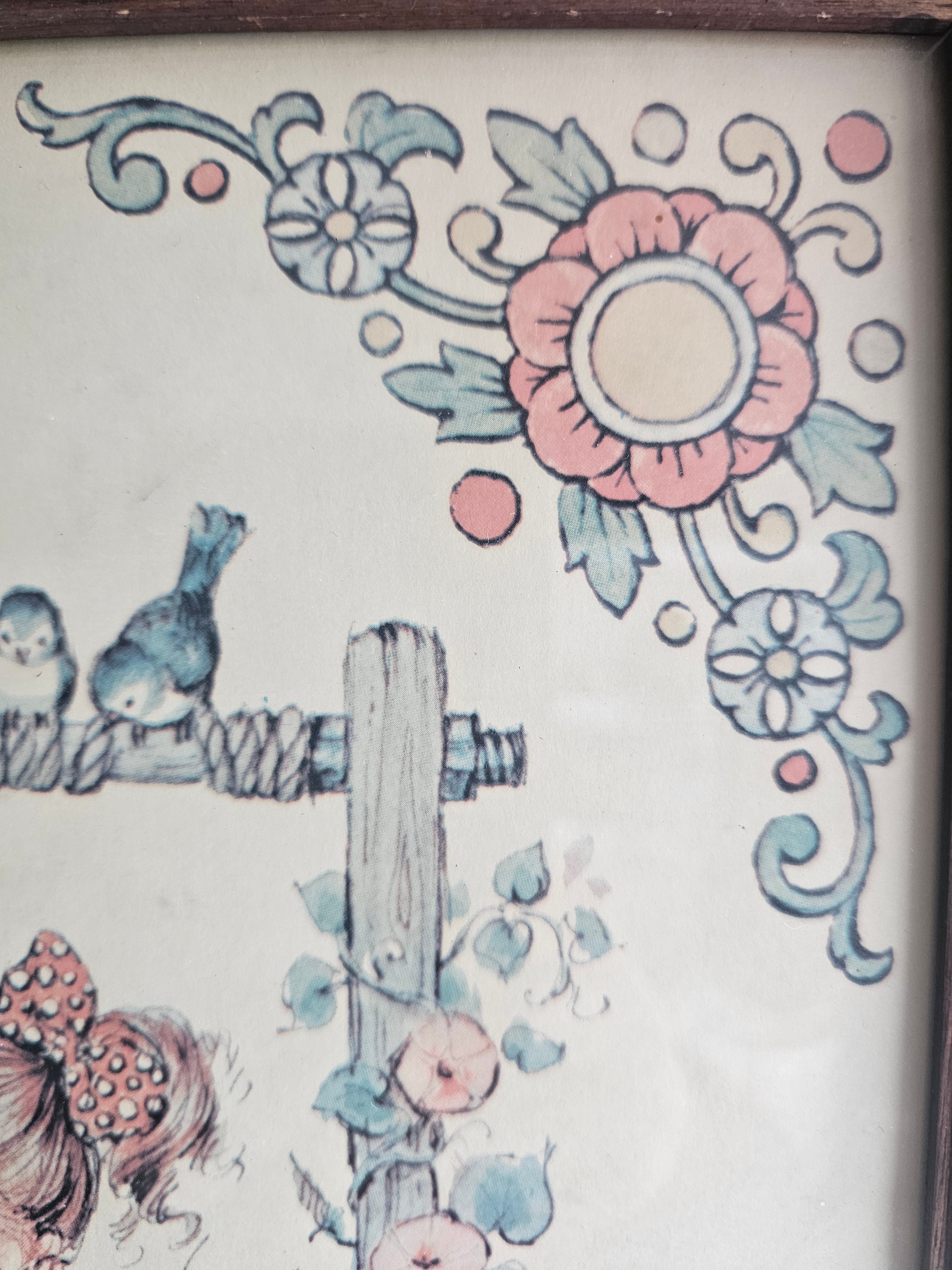 Sarah Kay ingelijste prent &quot;meisje bij dewaterput&quot;