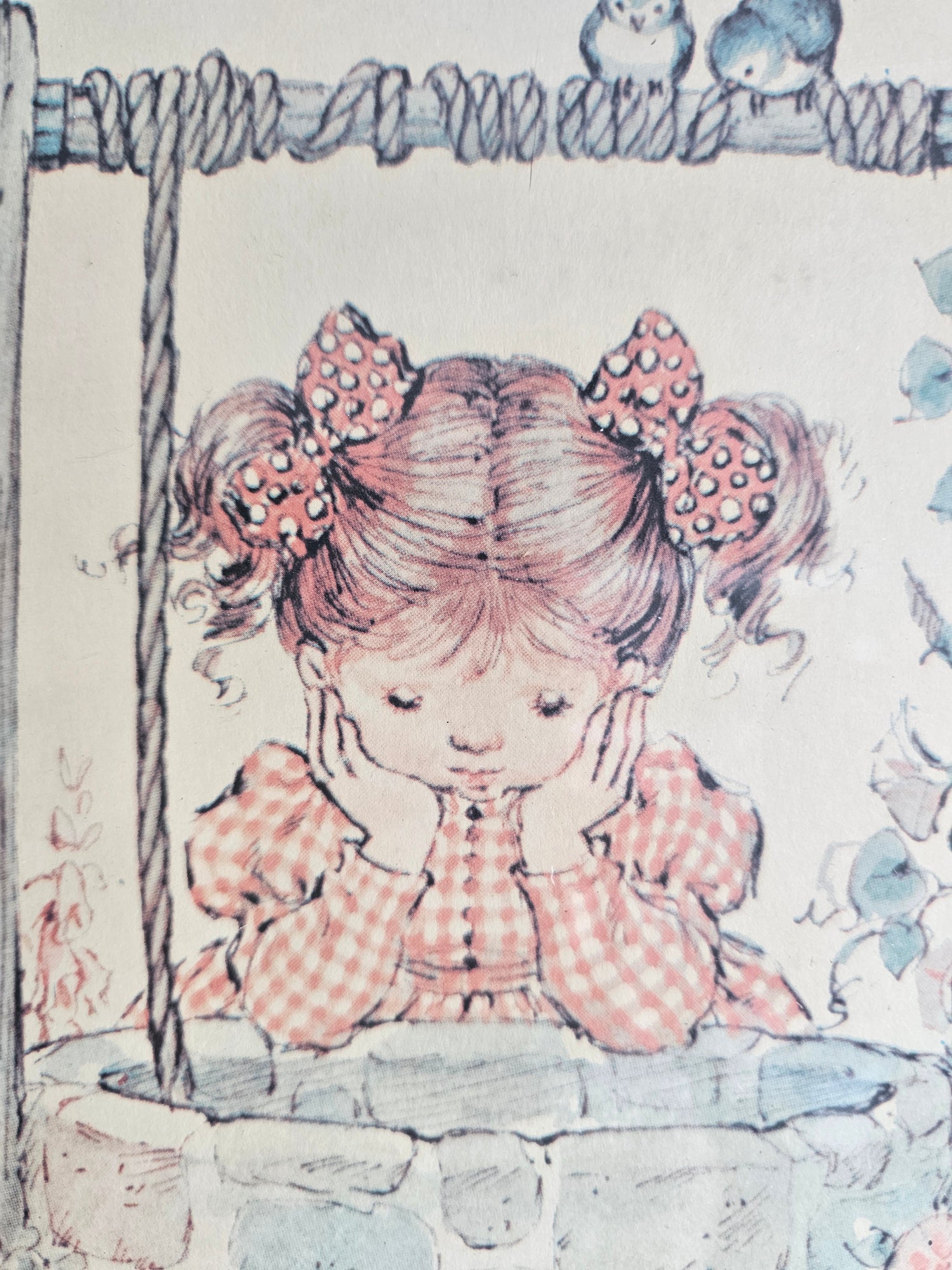 Sarah Kay ingelijste prent &quot;meisje bij dewaterput&quot;