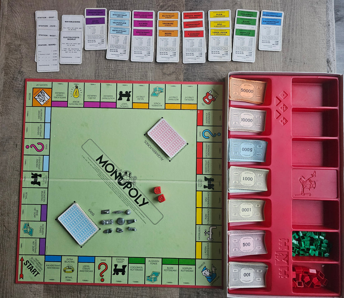 Monopoly Parker editie Nederlands met gulden en metalen pionnen