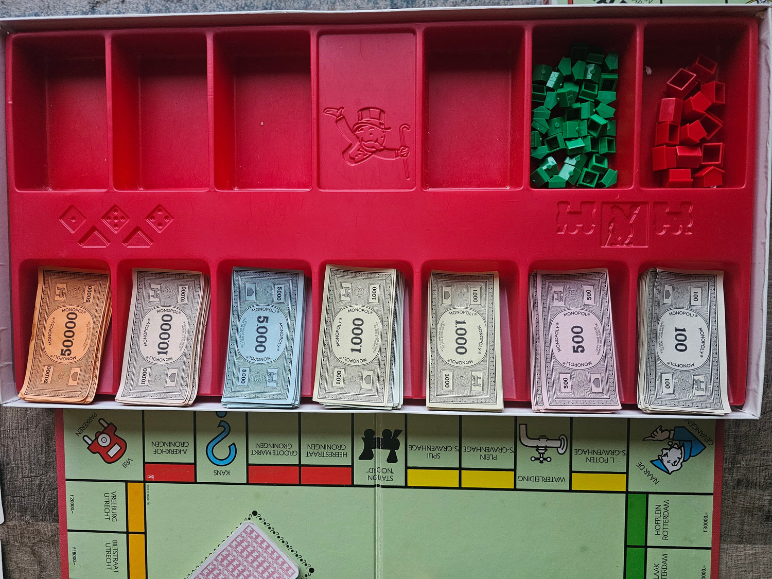 Monopoly Parker editie Nederlands met gulden en metalen pionnen