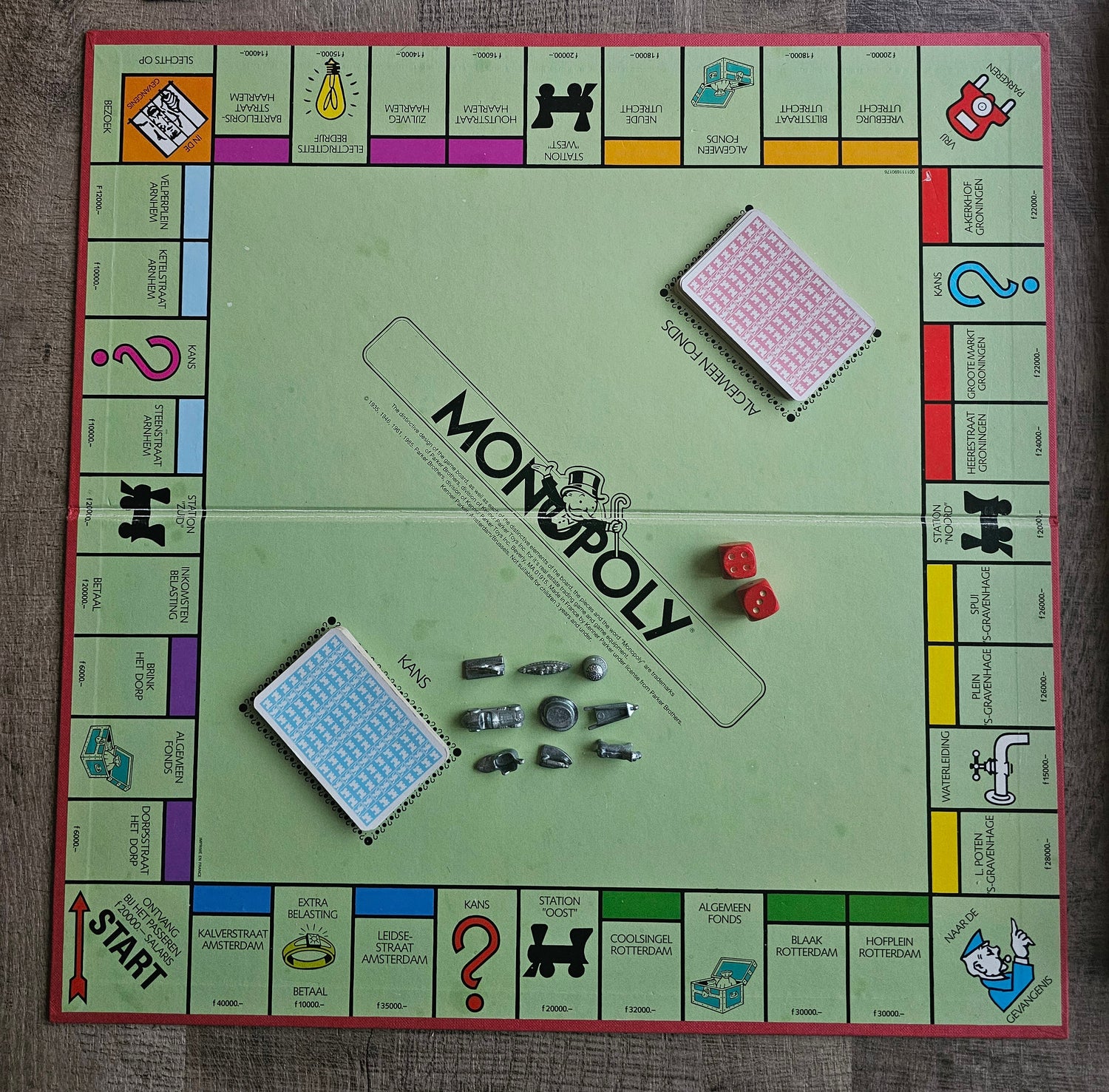 Monopoly Parker editie Nederlands met gulden en metalen pionnen