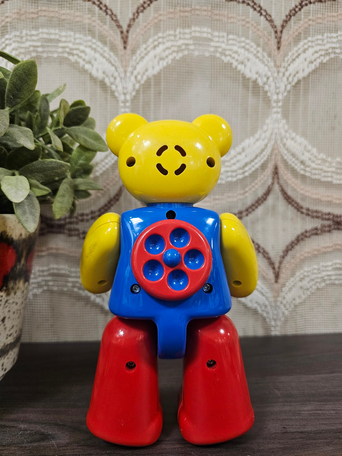 Ambi Toys Action Teddy  vintage rammelaar beer