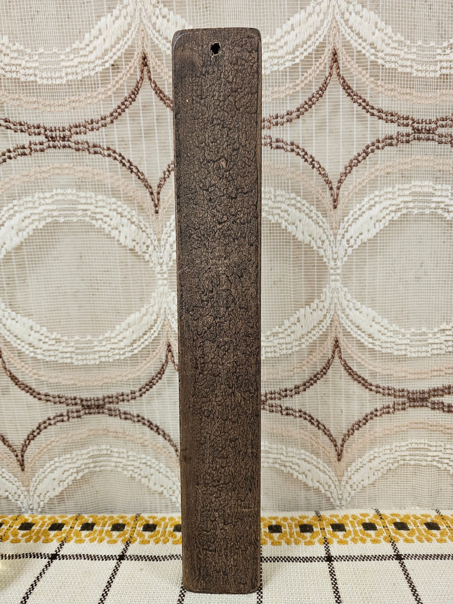 Lange vintage speculaasplank hout – 5 figuren – 40 cm