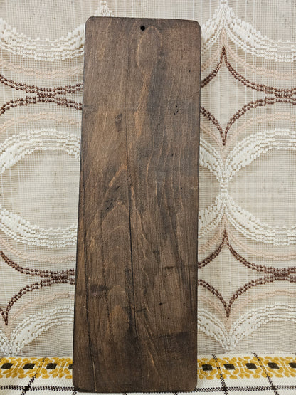 Grote speculaasplank vintage – hout 45,5 x 14,5 cm – figuur met hoed