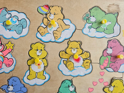 Troetelberen vintage houten puzzel 1985 Care Bears speelgoed