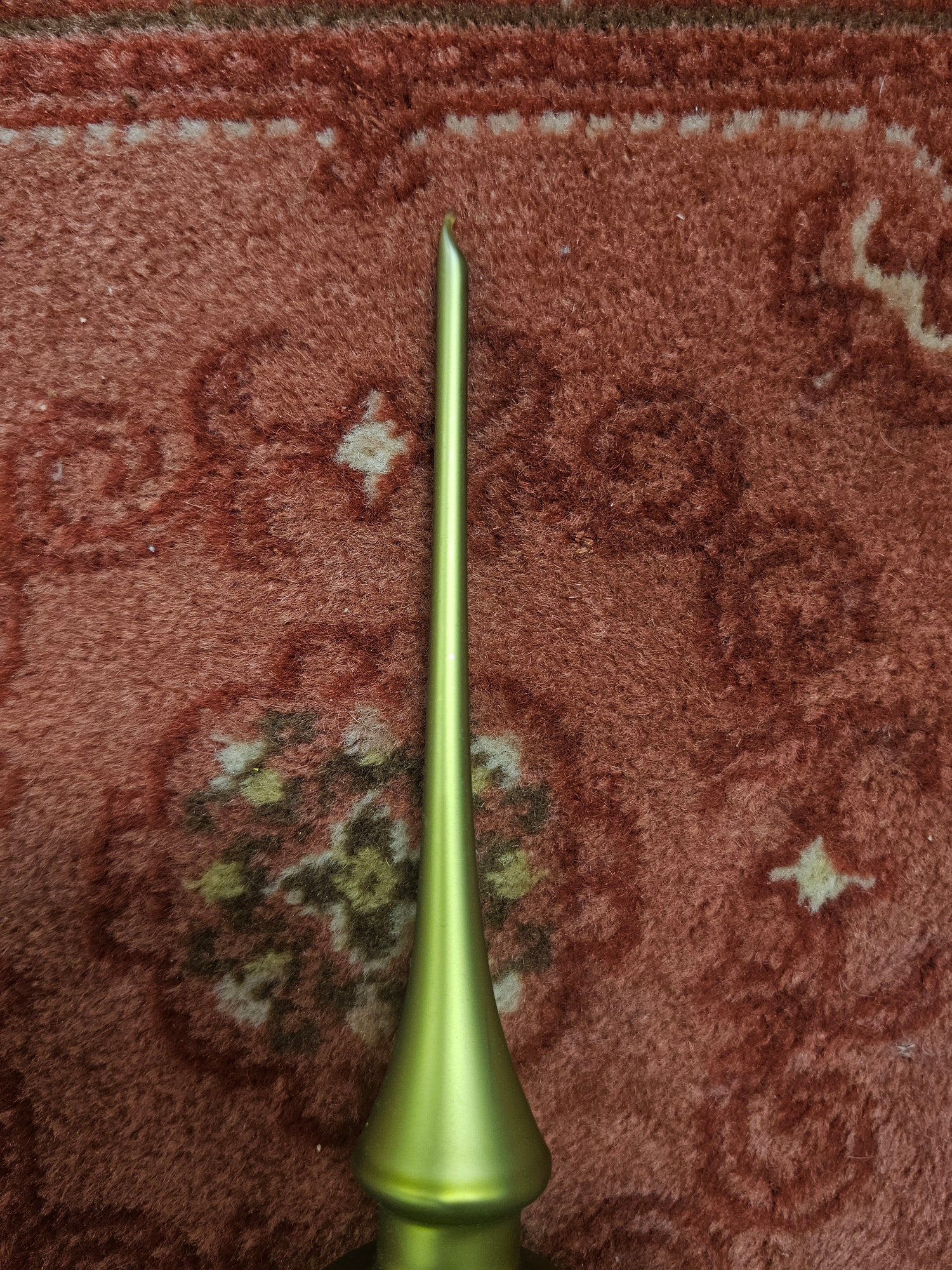 Vintage glazen kersboom piek matgroen