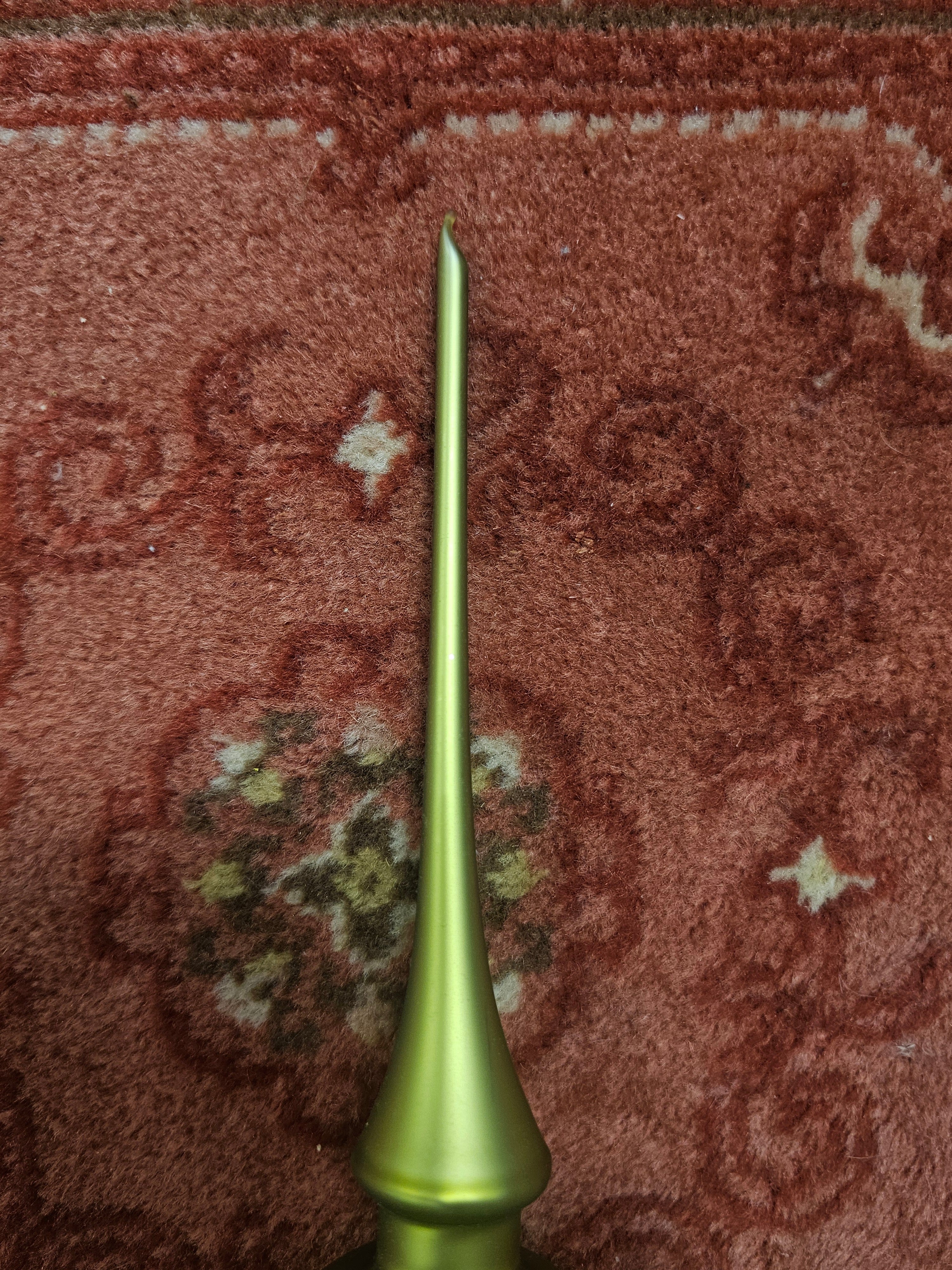 Vintage glazen kersboom piek matgroen