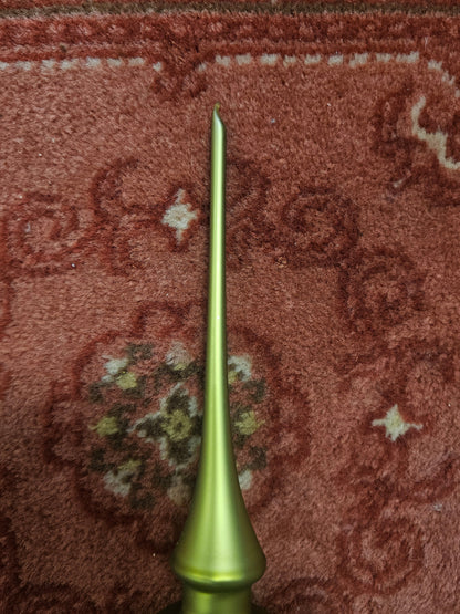 Vintage glazen kersboom piek matgroen