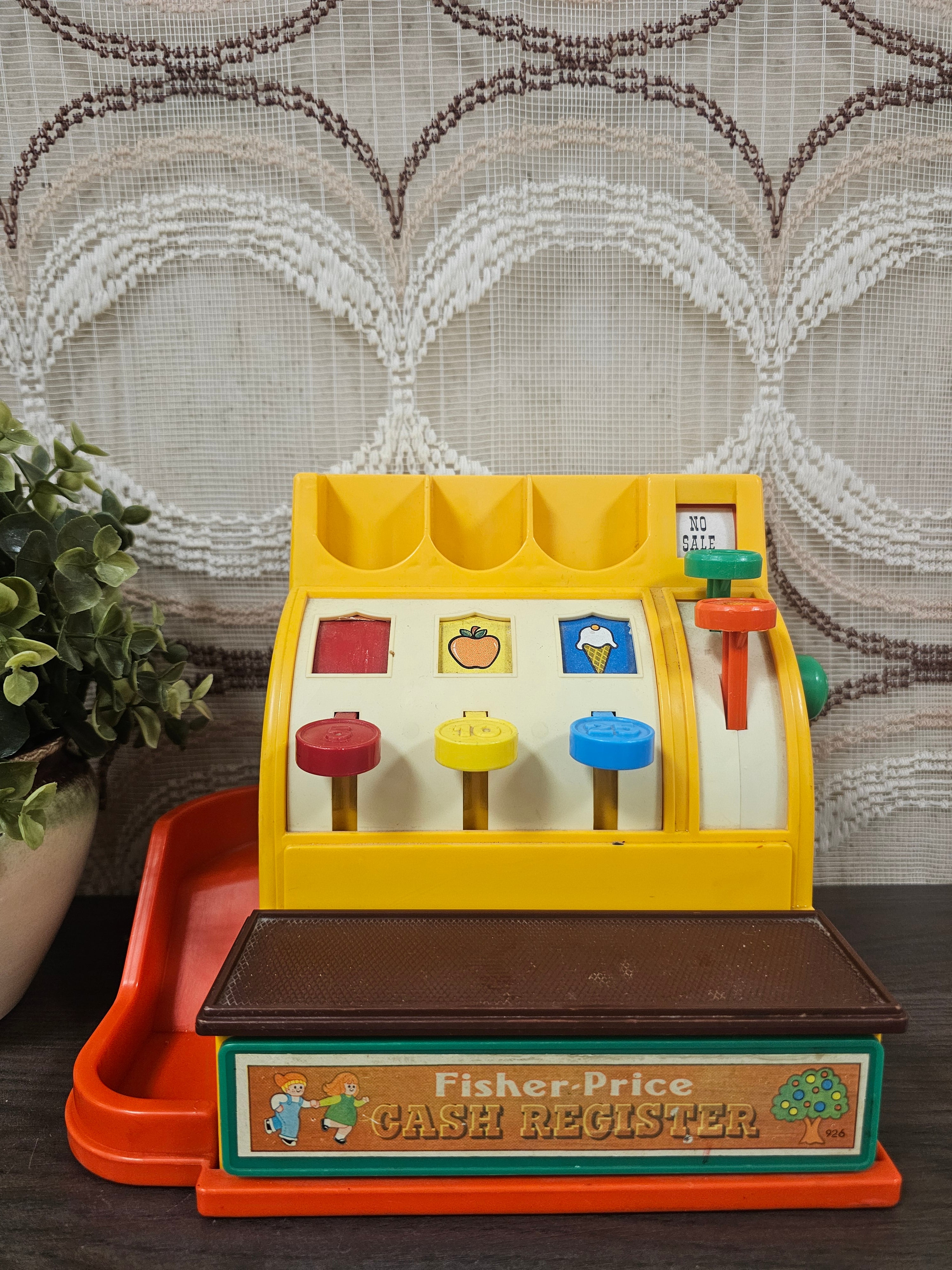 Fisher Price kassa – vintage cash register jaren ’70