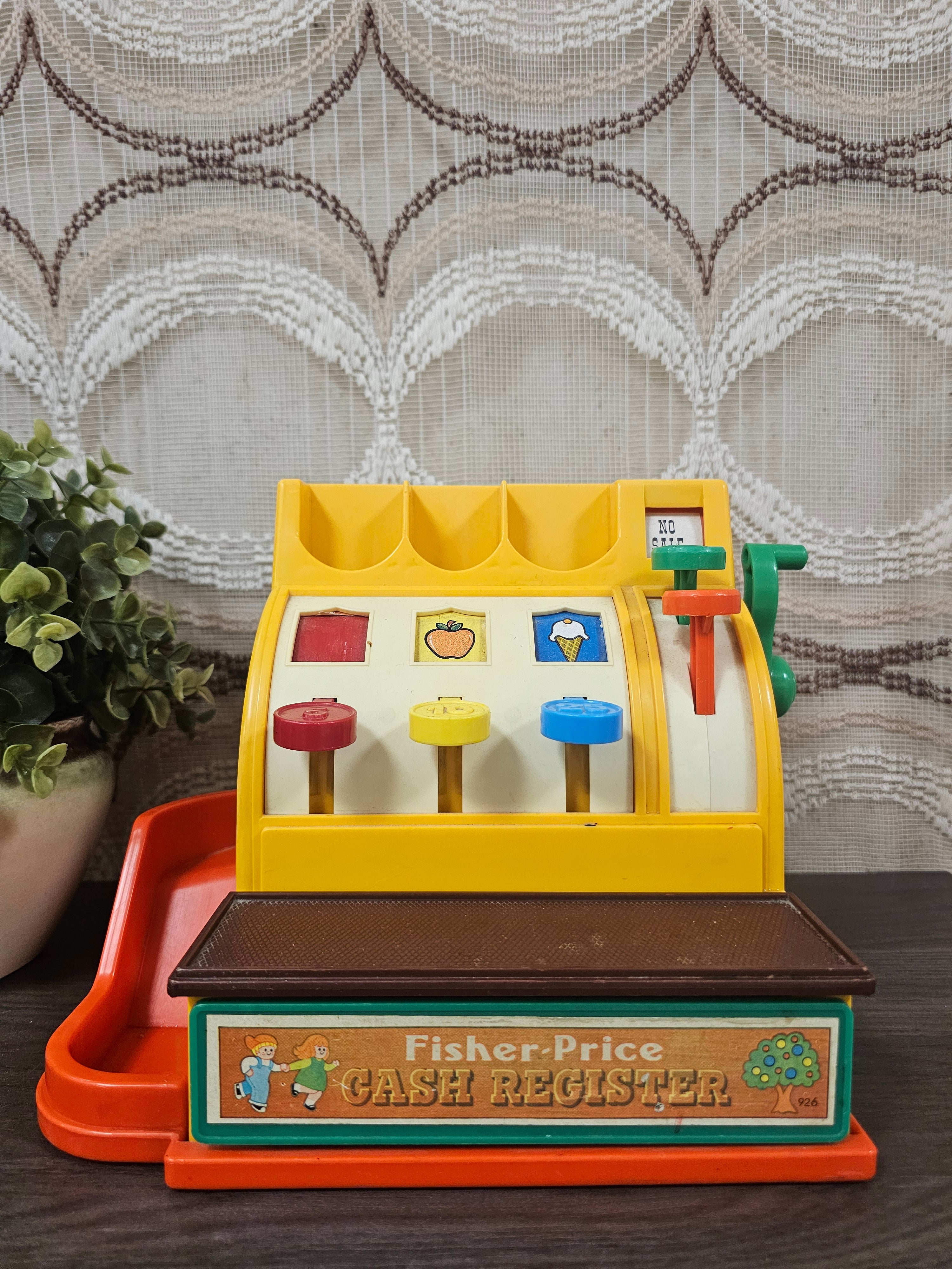 Fisher Price kassa – vintage cash register jaren ’70