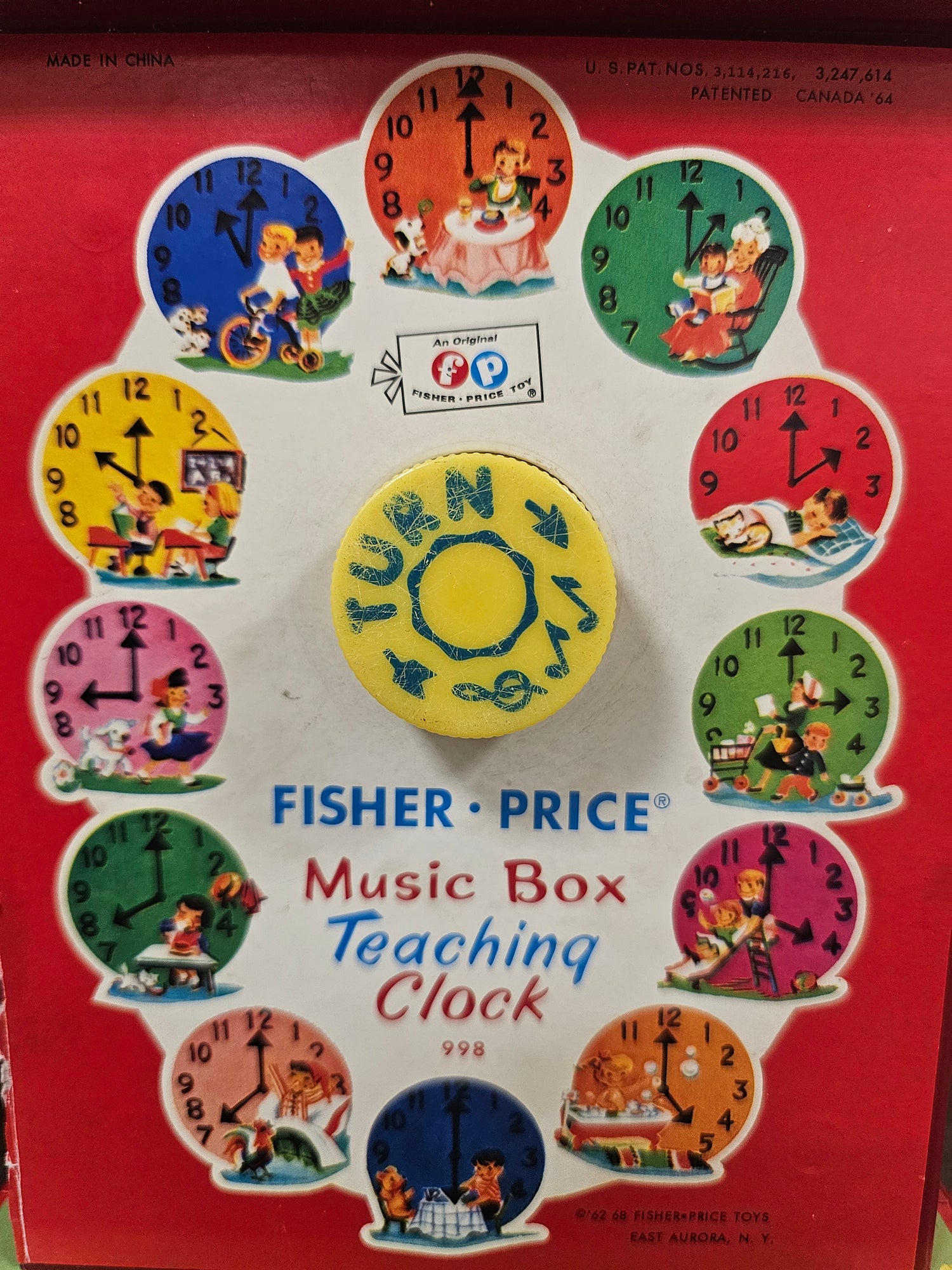 Fisher Price music box teaching clock
