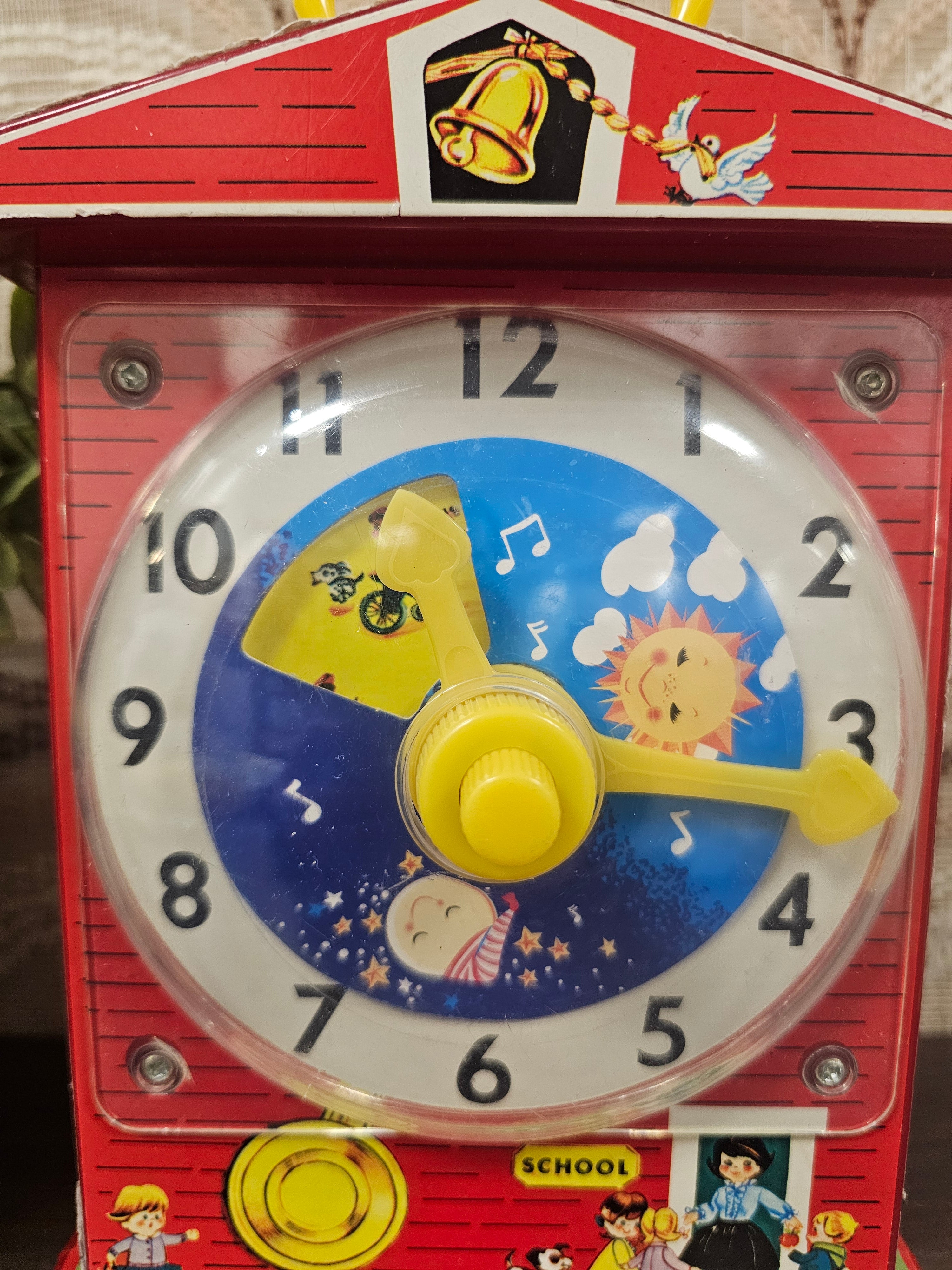 Fisher Price music box teaching clock