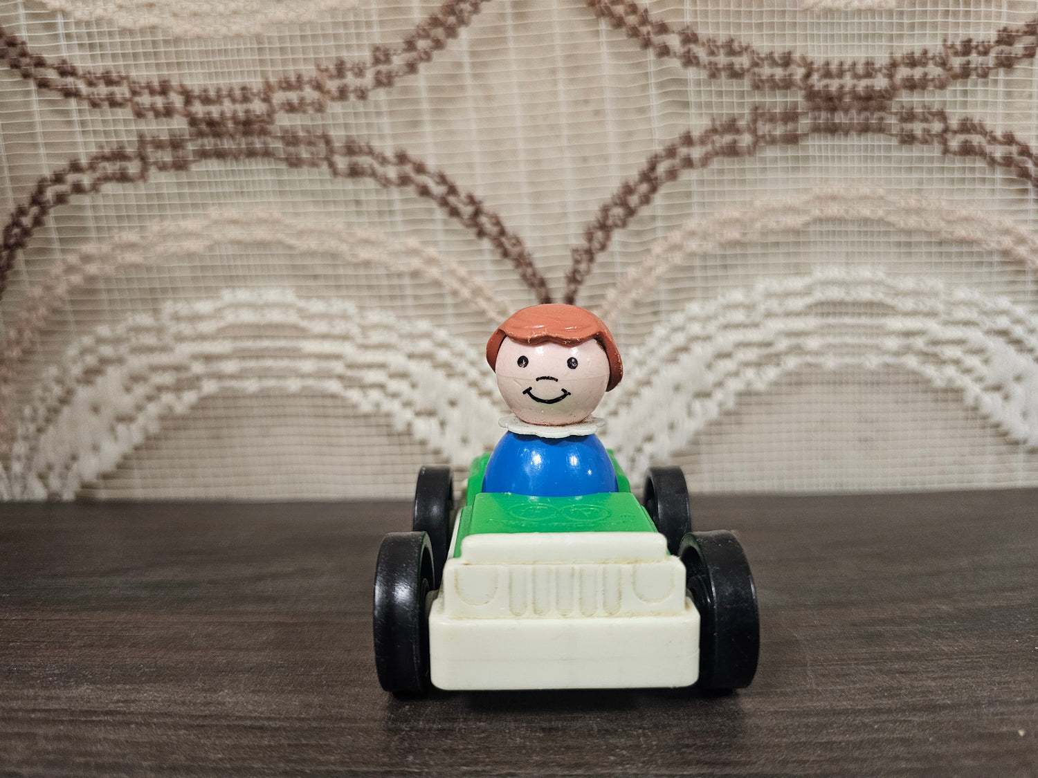 Fisher Price groene auto vintage poppetje jaren ’70