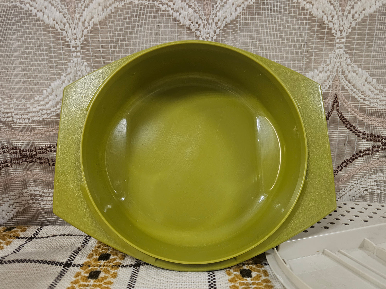 Tupperware vintage rasp olijfgroen