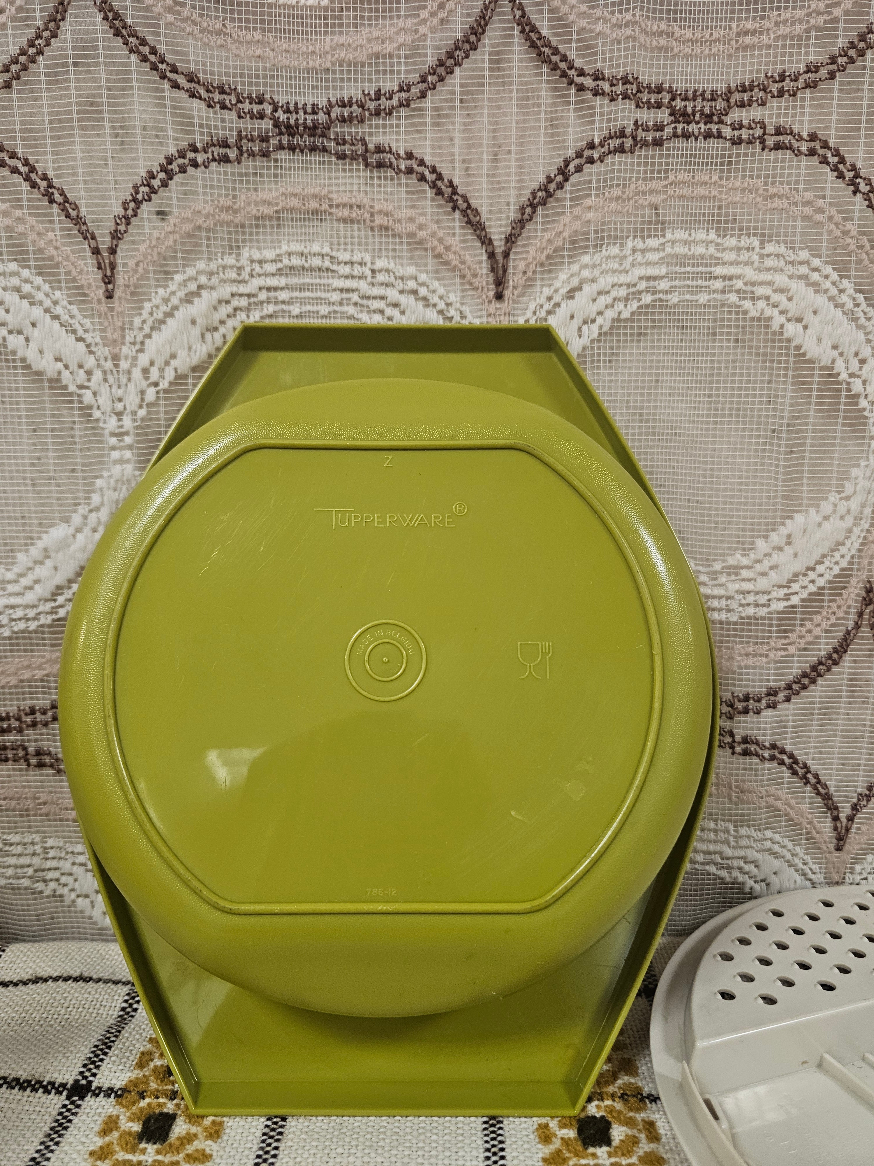 Tupperware vintage rasp olijfgroen